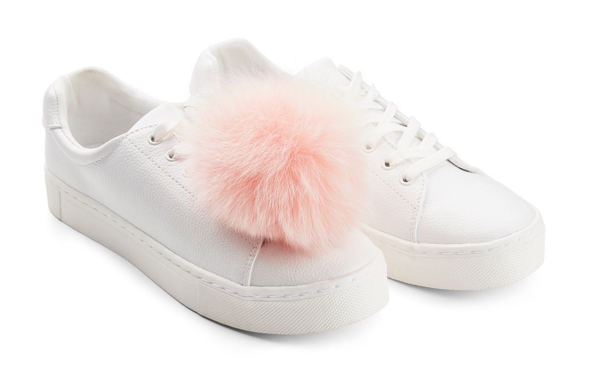 Schuhclip m. Pompon | Fuchs Pink