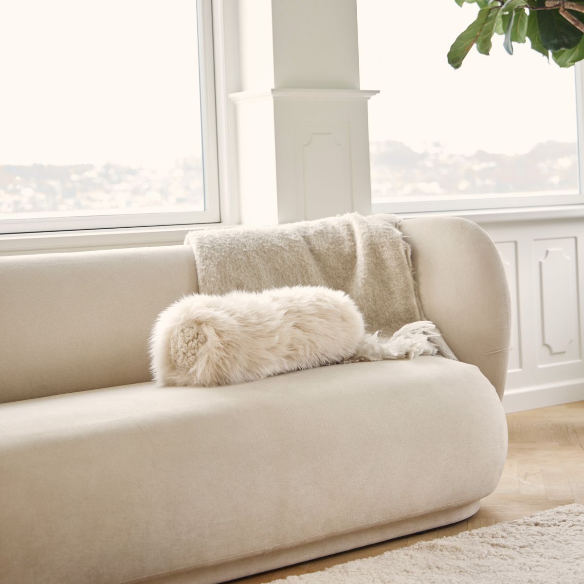 Coral Reefs Bolsterkissen | Langhaar, Kurzhaar | Neuseeland | D20xL52 cm Schwarz/Schwarz