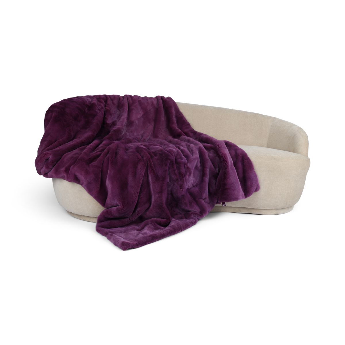 Nerzdecke | Kaschmirrückseite | Violett | 142x194 cm