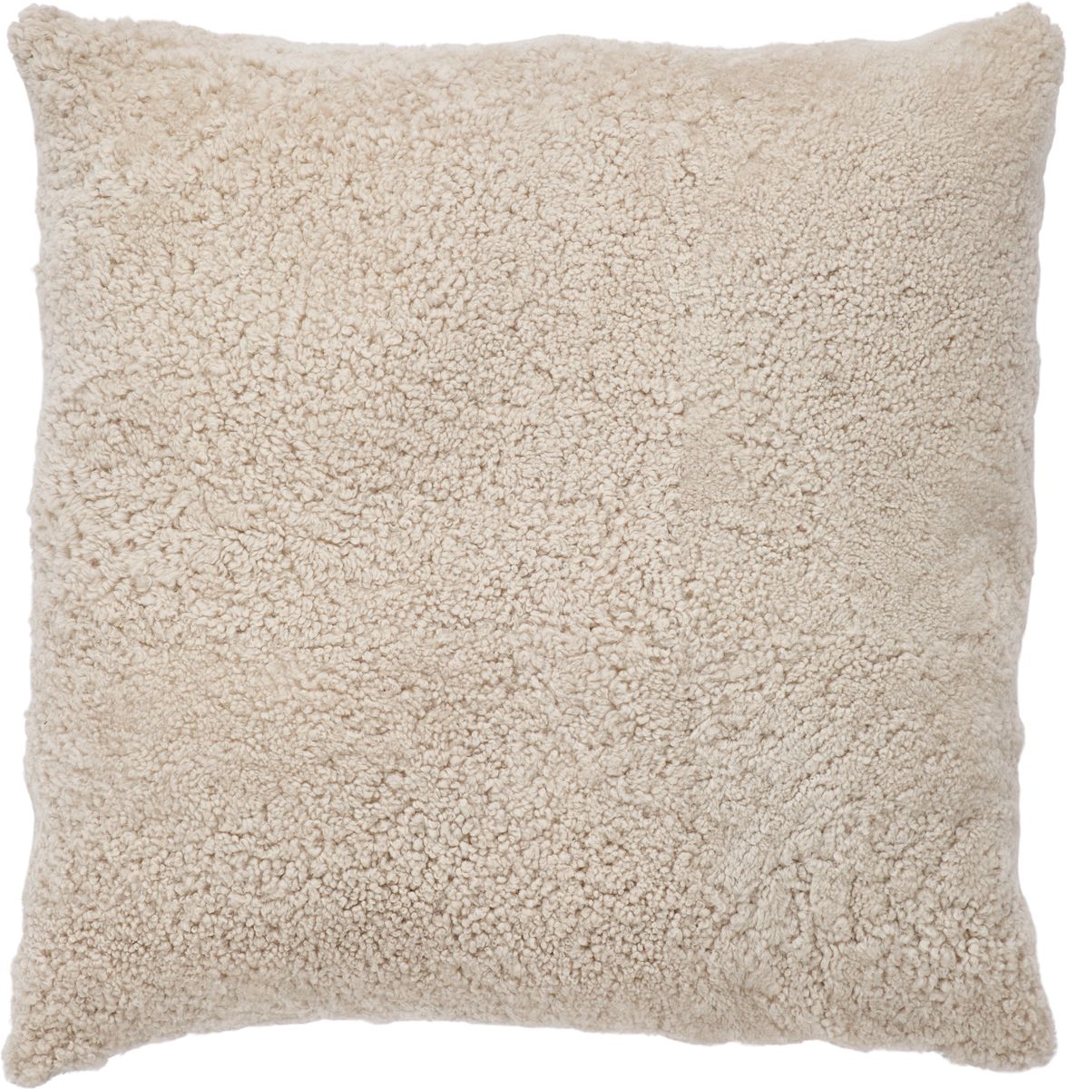 Maxi Float Lammfellkissen | Kurzhaar | Neuseeland | Doppelseitig | 90x90 cm Perlweiß