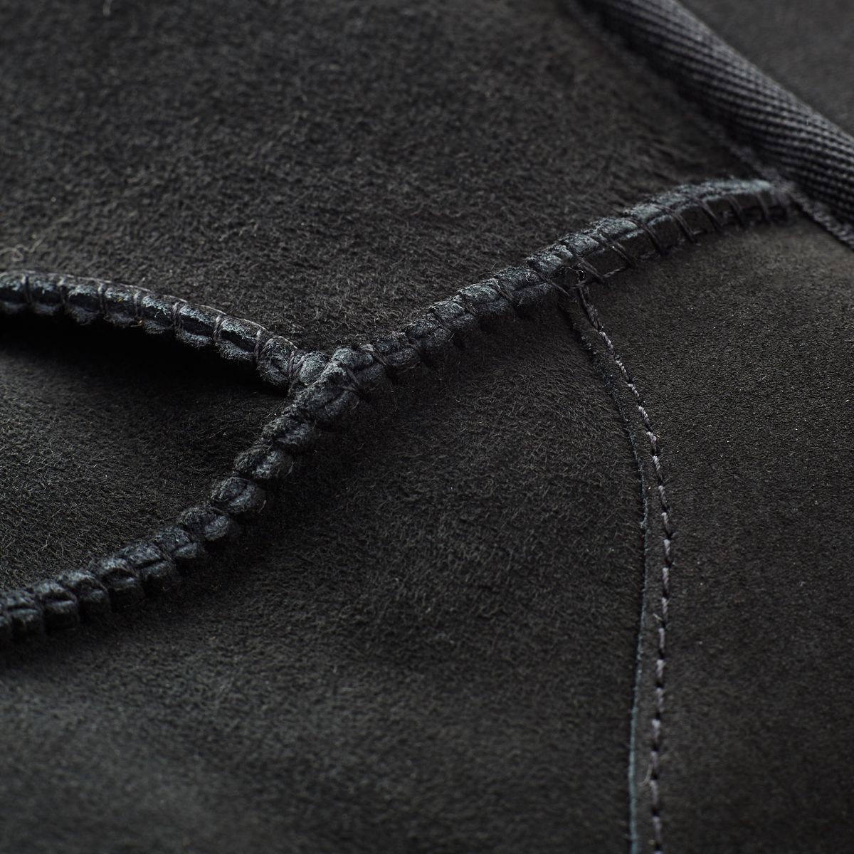 Stiefel | Wildleder, Lammfell Schwarz