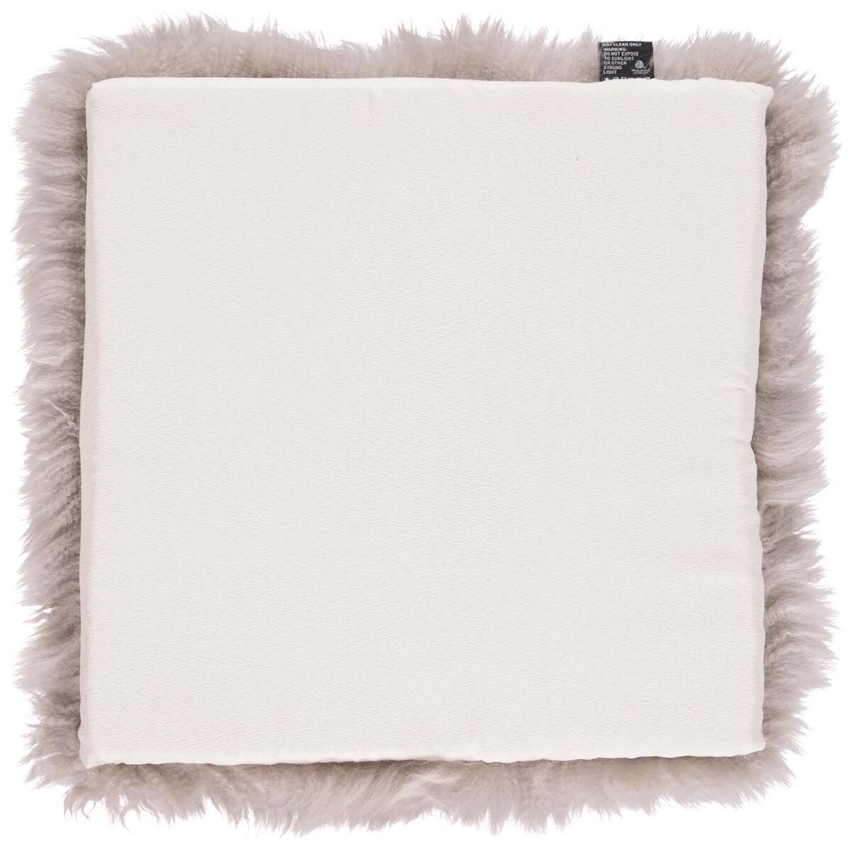 Lammfell Stuhlauflage | Langhaar | Neuseeland | 37x37 cm Dove