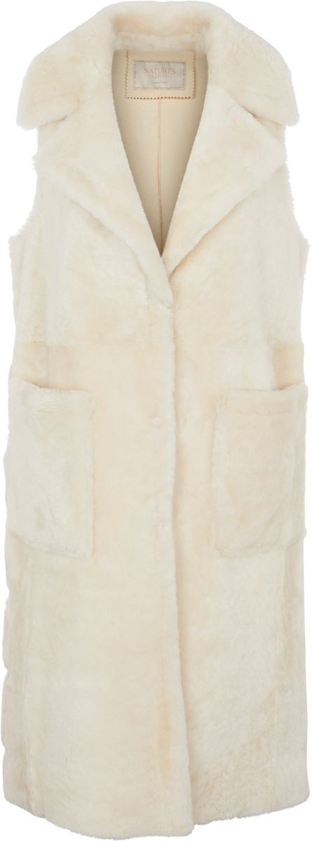 Raelynn Weste | Shearling Perlweiß