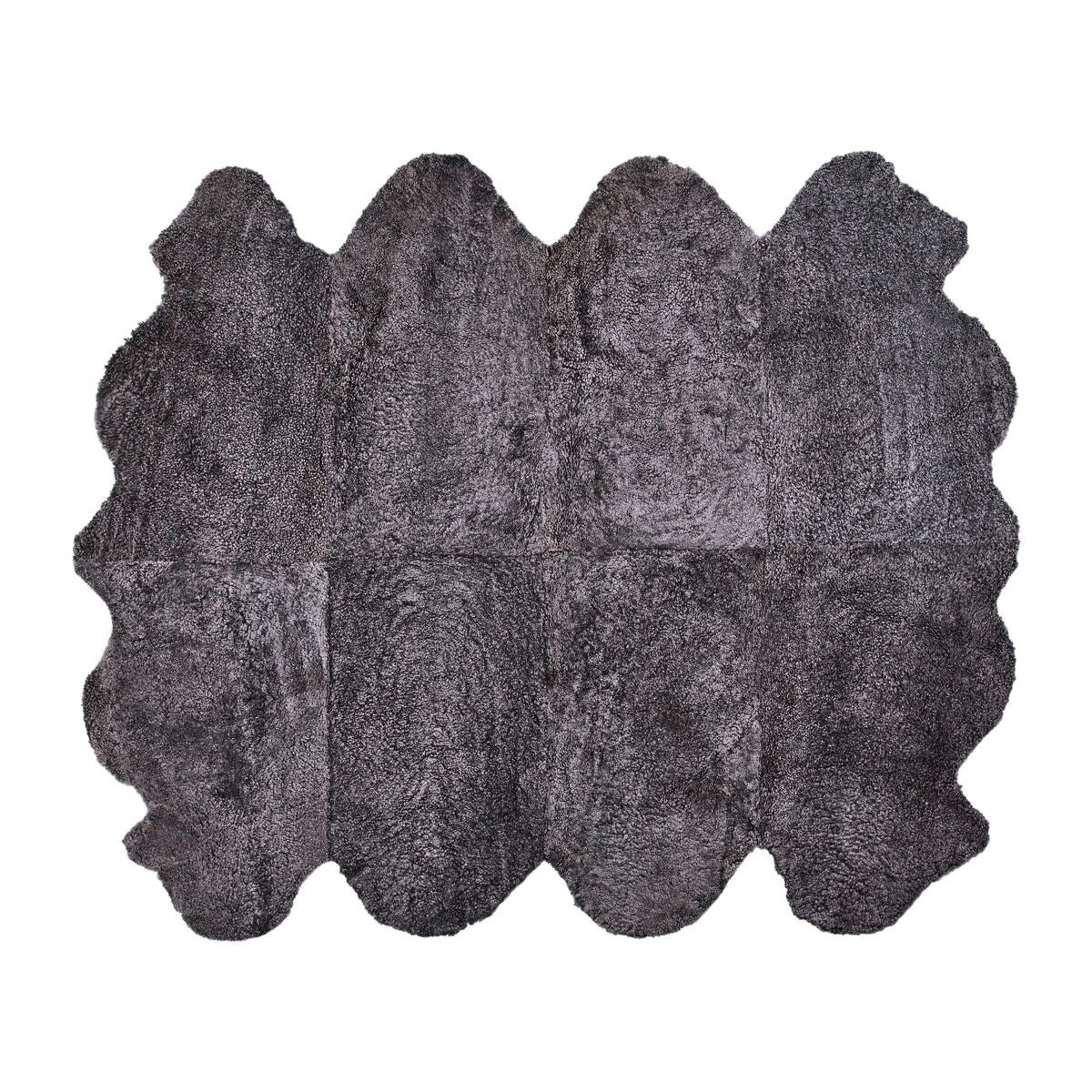 Lammfell Designerteppich | Kurzhaar | Neuseeland | 180x214 cm Anthrazit