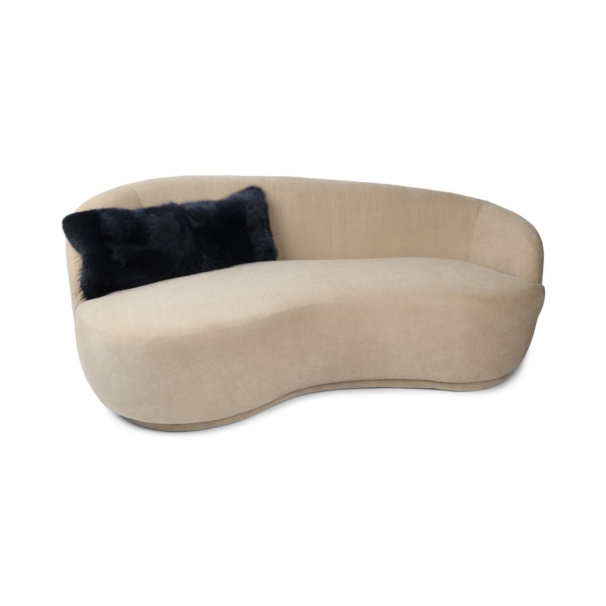 Premium Fuchskissen | Norwegen | Kaschmirrückseite | Blau | 76x25 cm