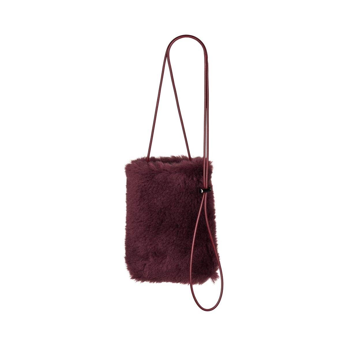 Gwen Handytasche | Lammfell Bordeaux