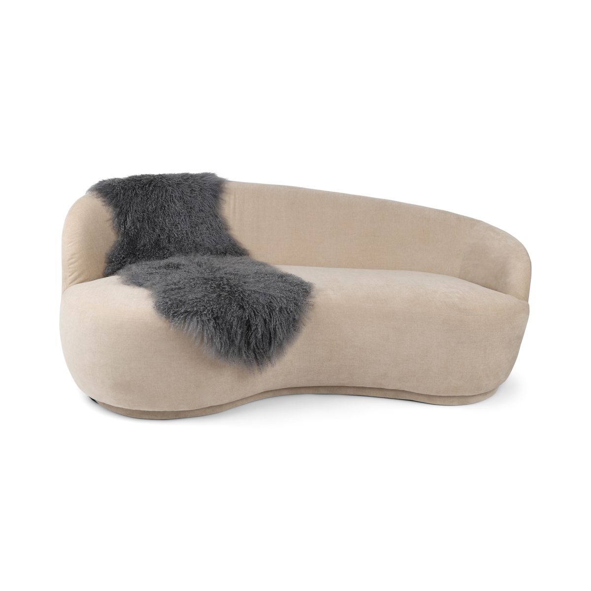 Lammfell | Tibet | 150x55 cm Stahl