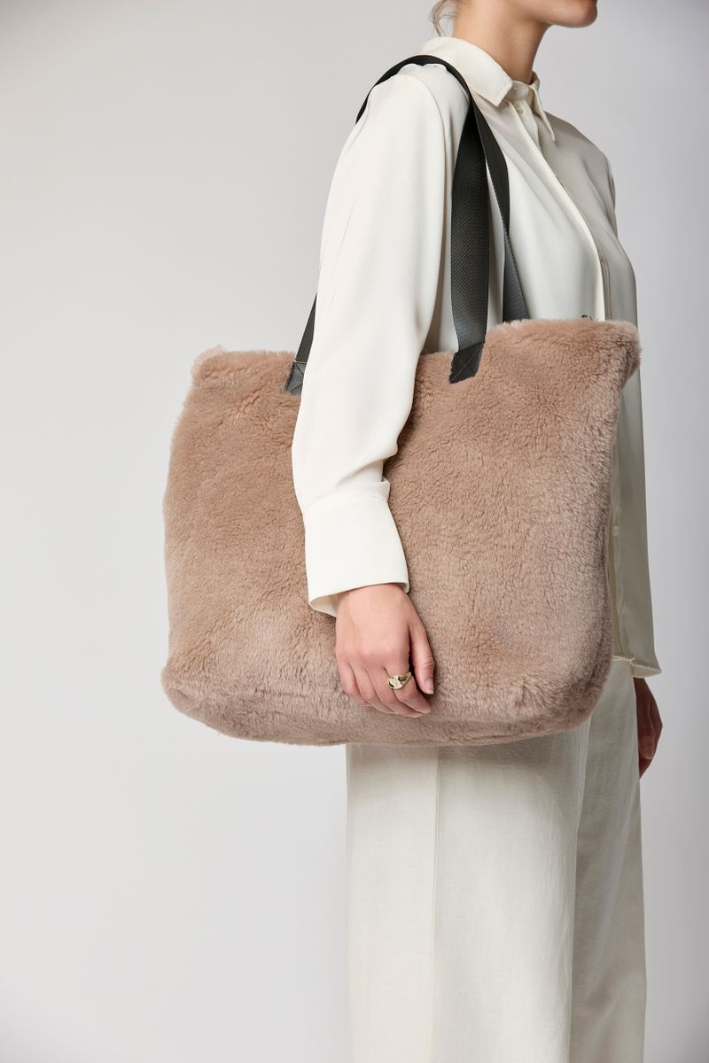 Norma Shopper | Lammfell Stucco Sand