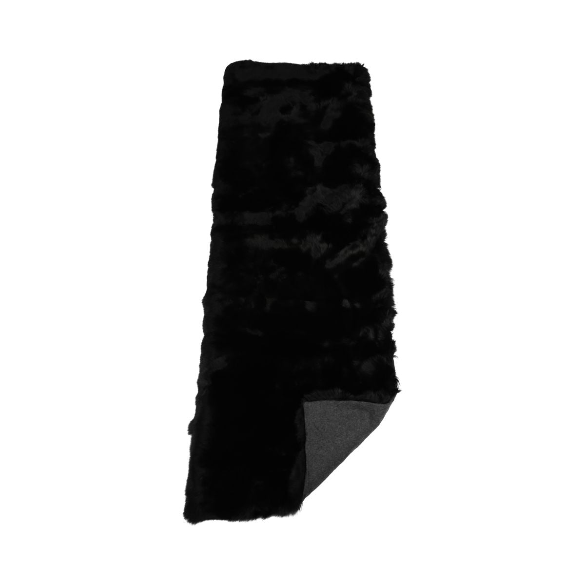 Premium Fuchsdecke | Norwegen | Kaschmirrückseite | Schwarz | 80x220 cm