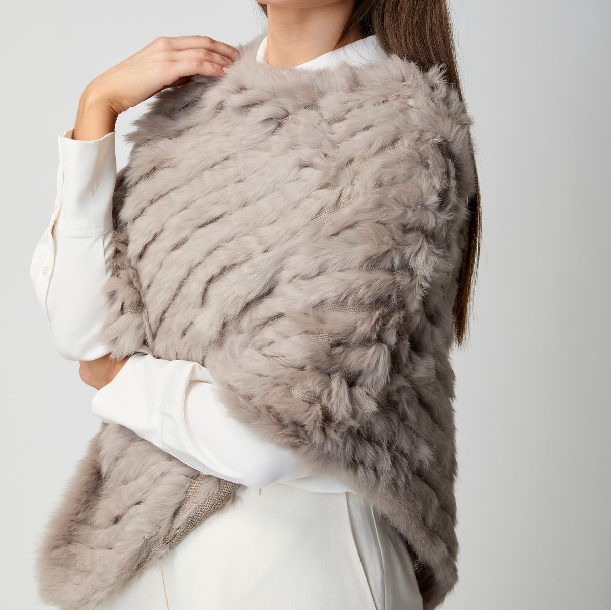 Molly Poncho | Kaninchen Schwarz