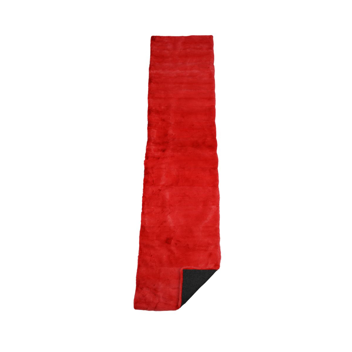 Nerzdecke | Kaschmirrückseite | Rot | 52x222 cm