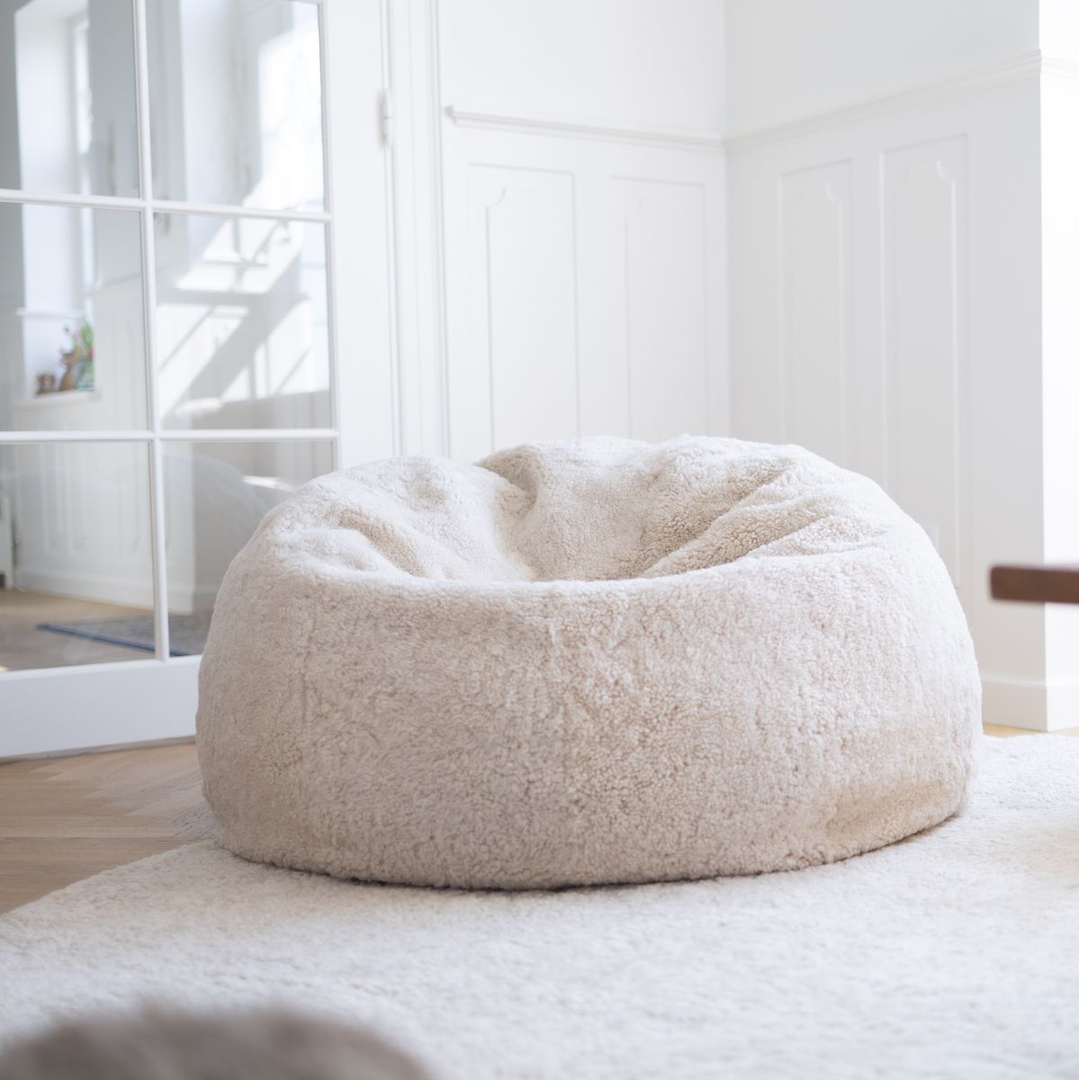 Lammfell Sitzsack | Kurzhaar | Neuseeland Anthrazit