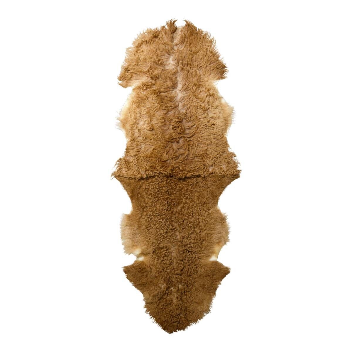 Tigrado Lammfell | Frankreich | 50x150 cm Beige/Brauntöne