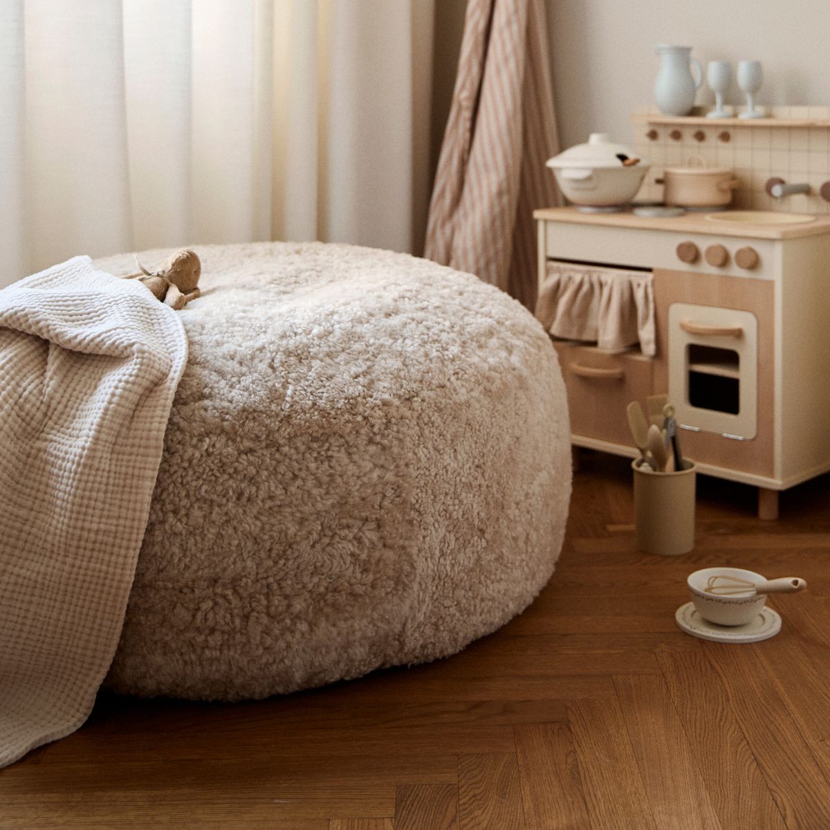 Lammfell Sitzsack | Kurzhaar | Neuseeland Anthrazit
