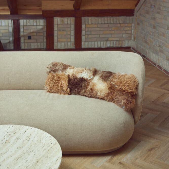 Lammfellkissen | Toskana Lammfell | Italien Schwarz/Weiß Mix