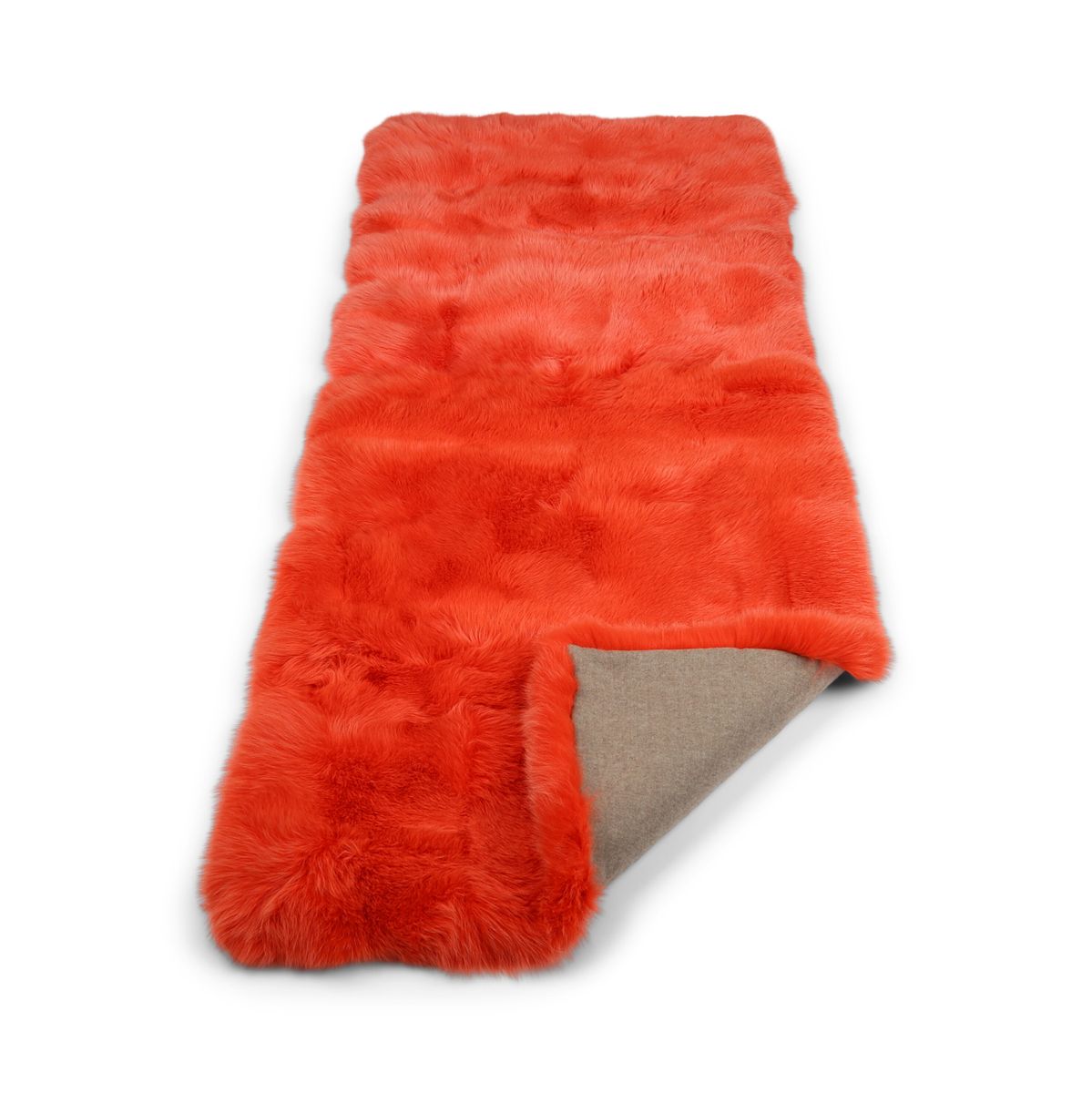 Premium Fuchsdecke | Norwegen | Kaschmirrückseite | Orange | 180x70 cm