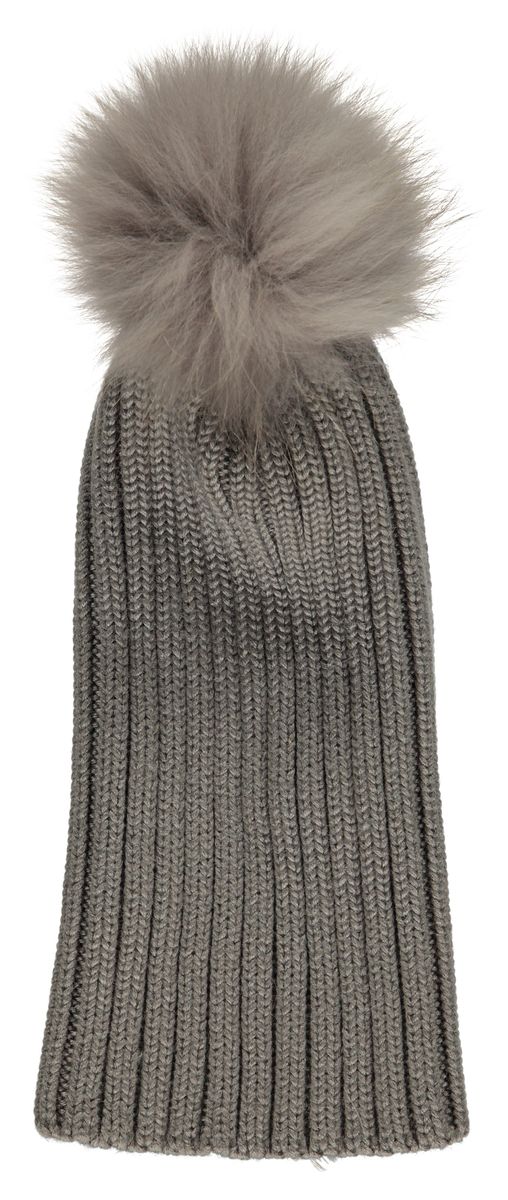 Sheila Beanie | Wolle, Waschbär Taupe/Taupe