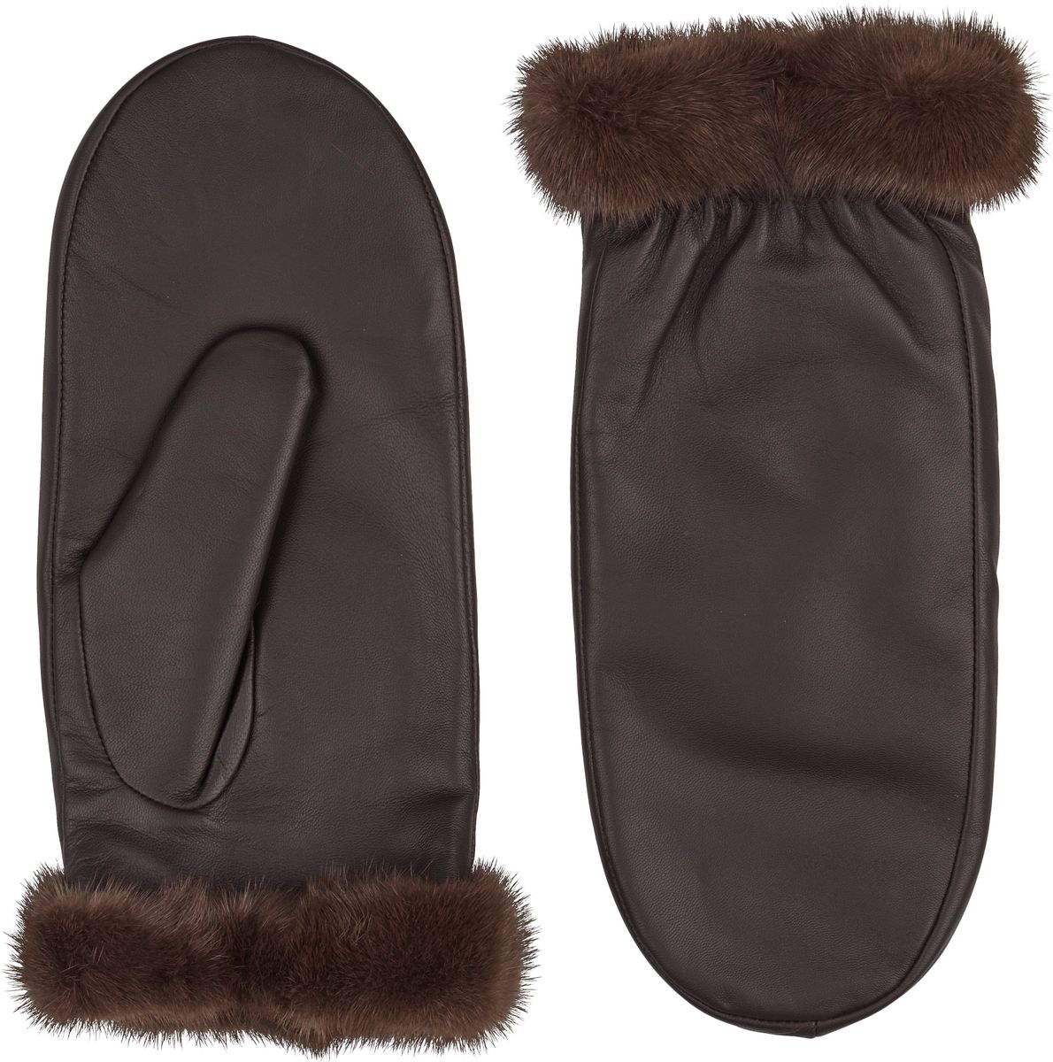 Kamella Fäustlinge | Lammleder, Nerz
