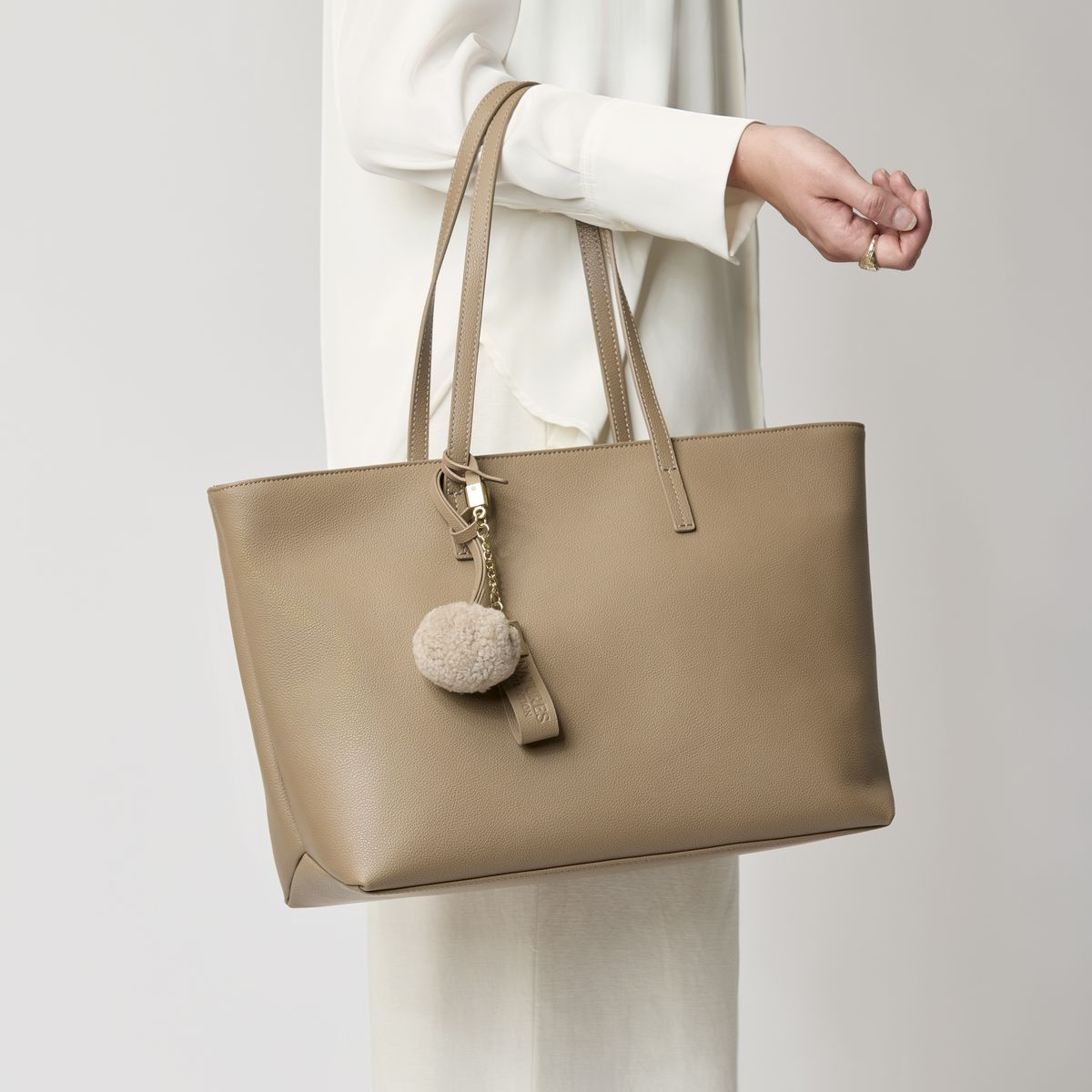 Audrey Shopper | Lammleder Beige
