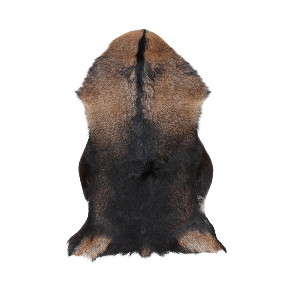 Ziegenfell | Tibet | 90x60 cm Schwarz/Braun