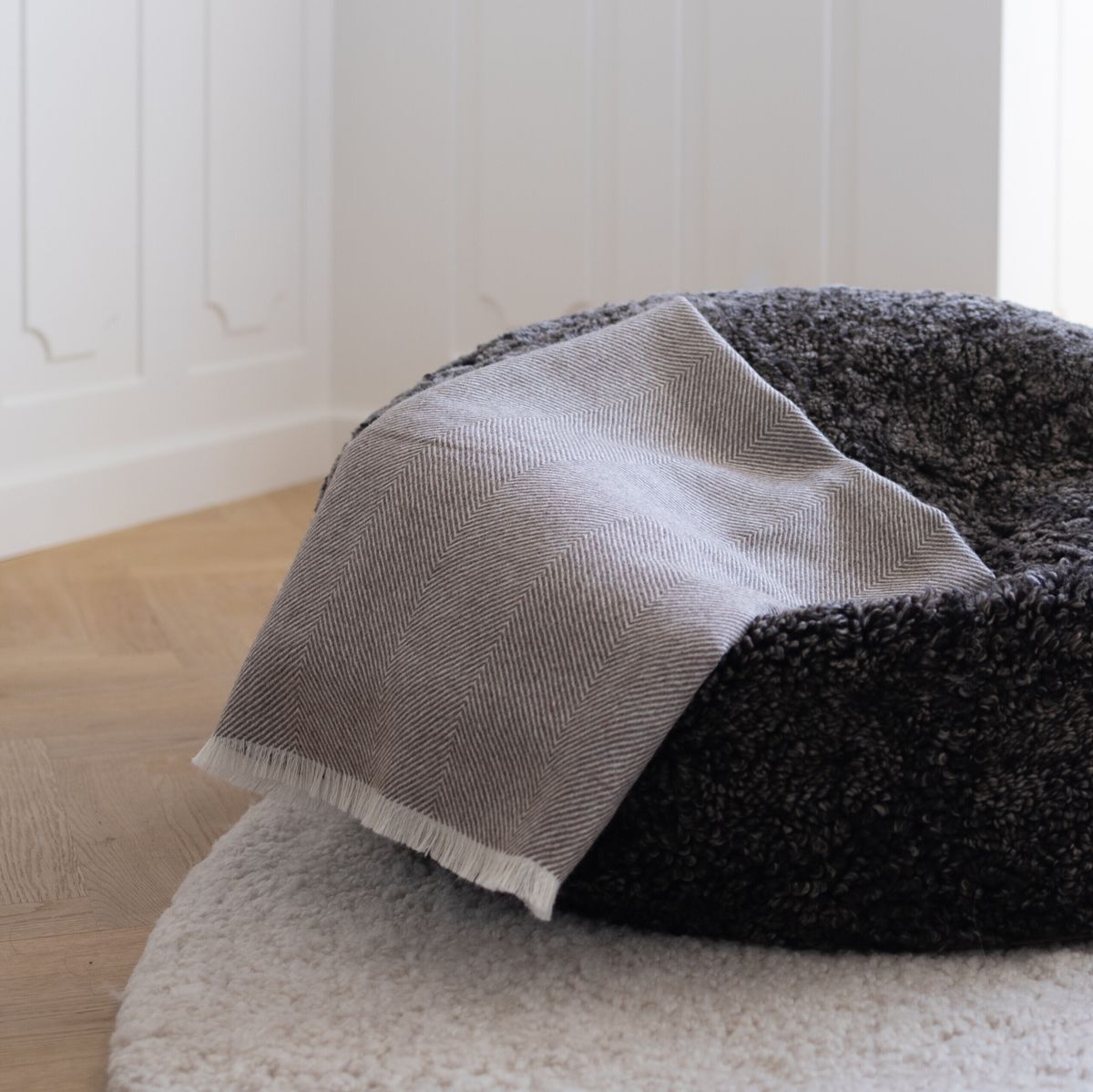 Sidsley Decke | 100% Alpaka Wolle | 130x200 cm Dunkelbraun