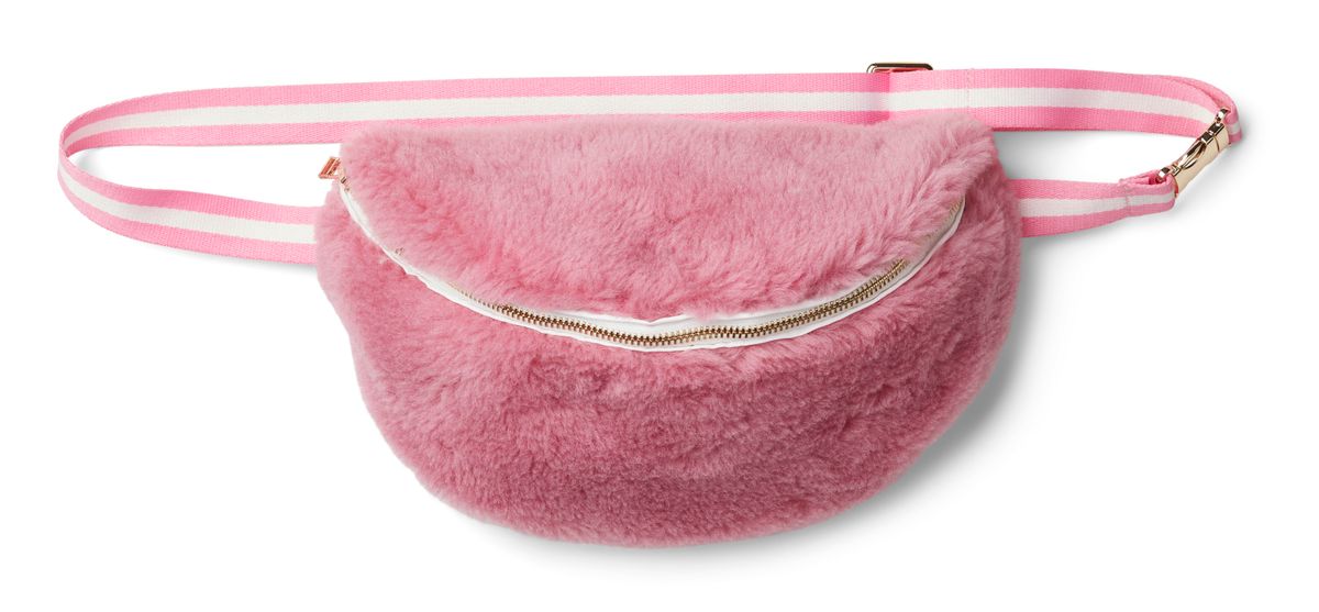 Saki Gürteltasche | Lammwolle Rosenrot