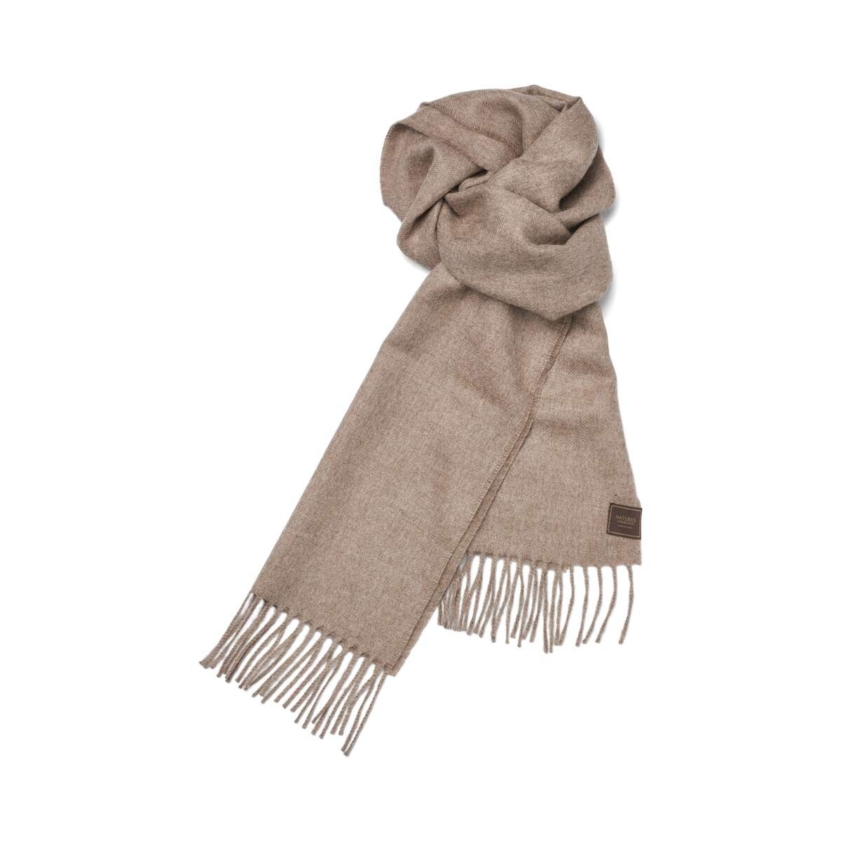 Schal | Alpaka Wolle Walnussbraun