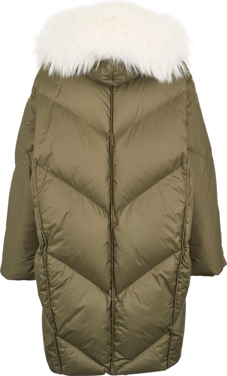 Mikala Parka | Gänsedaunen, Fuchs Moosgrün