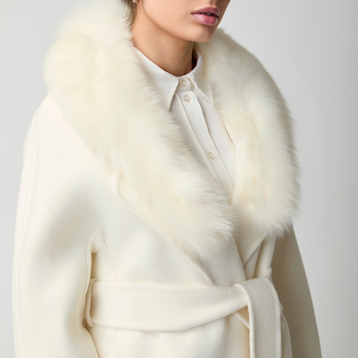 Lucia Mantel | Wolle, Fuchs Beige