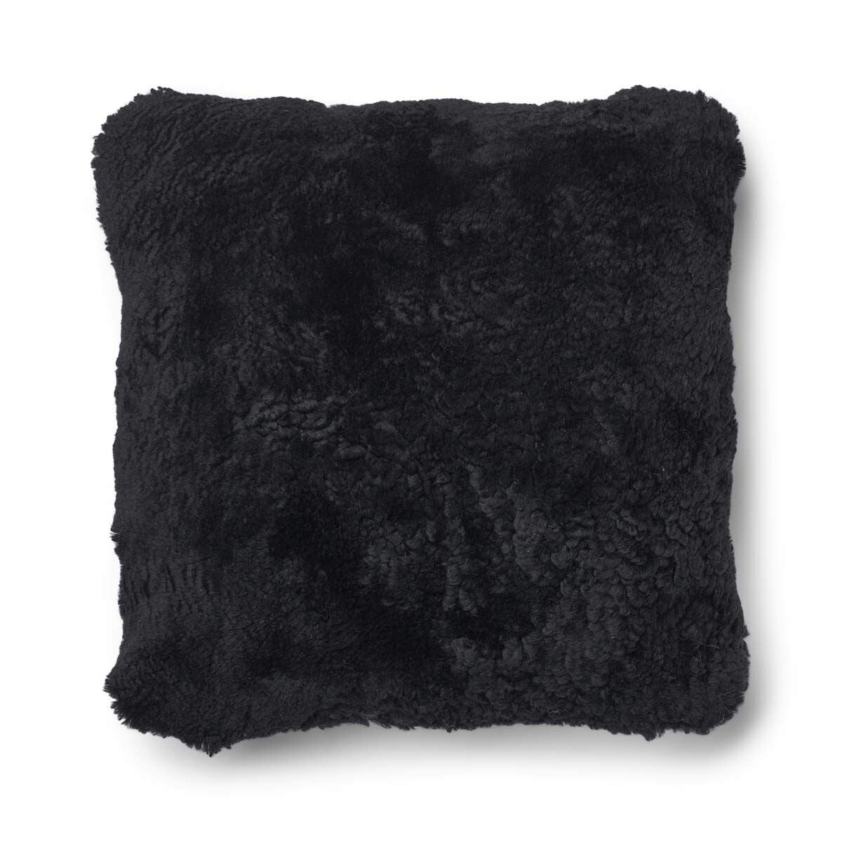 Lammfellkissen | Kurzhaar | Neuseeland | 100% Wolle | 52x52 cm | 34x52 cm Kohle/Schwarz