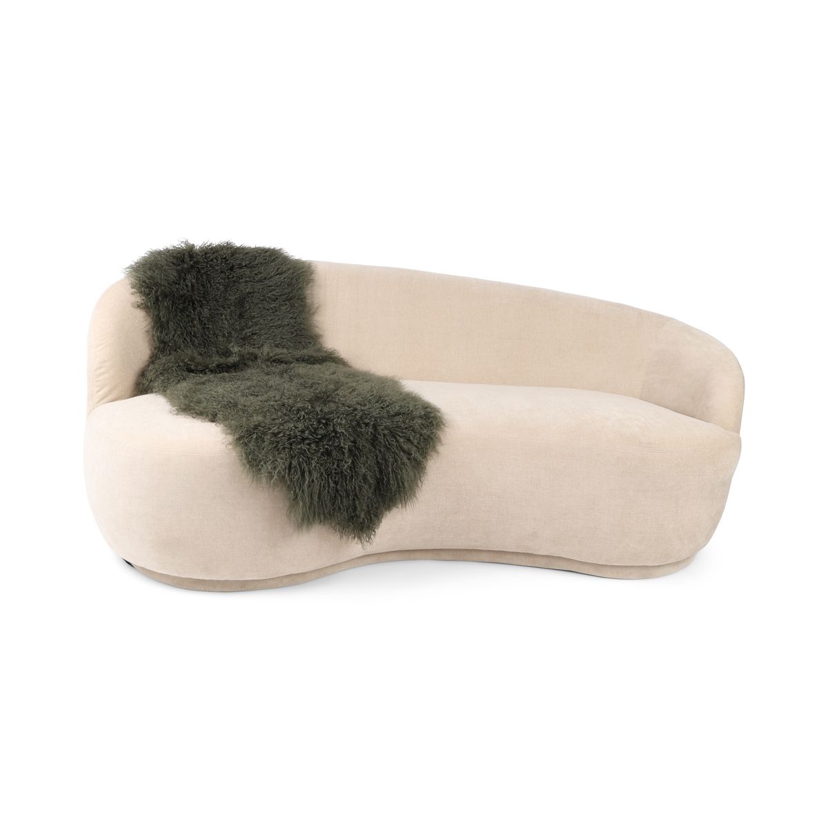 Lammfell | Tibet | 150x55 cm Heckengrün