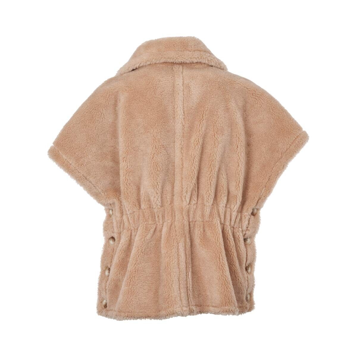 Elvira Poncho | Lammwolle Taupe