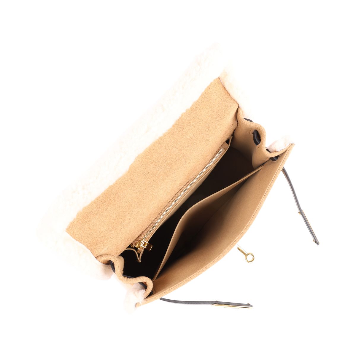 Amy Handtasche | Lammwolle, Kalbsleder Camel