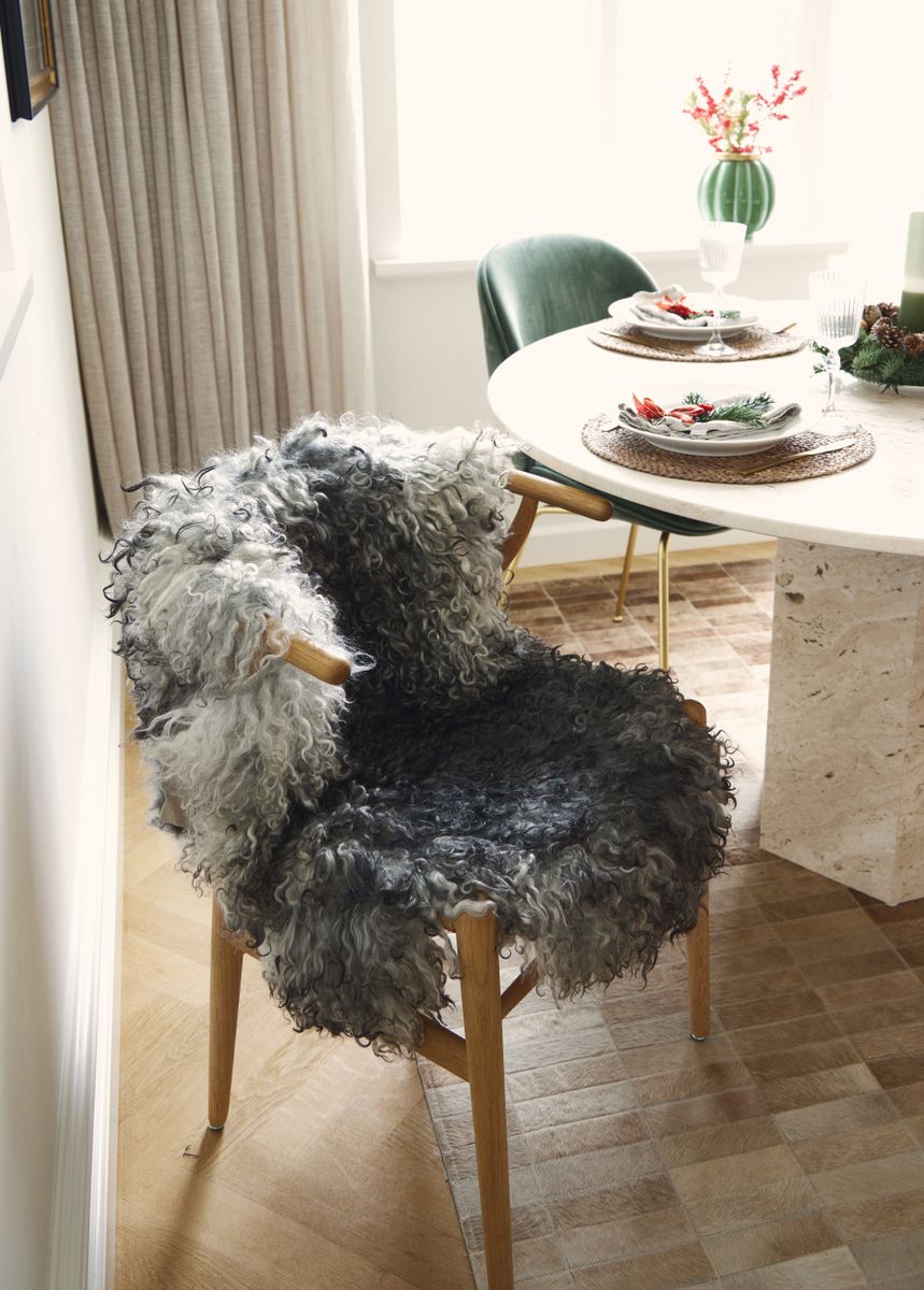 Lammfell | Gotland | 90-100x70 cm Naturgrau