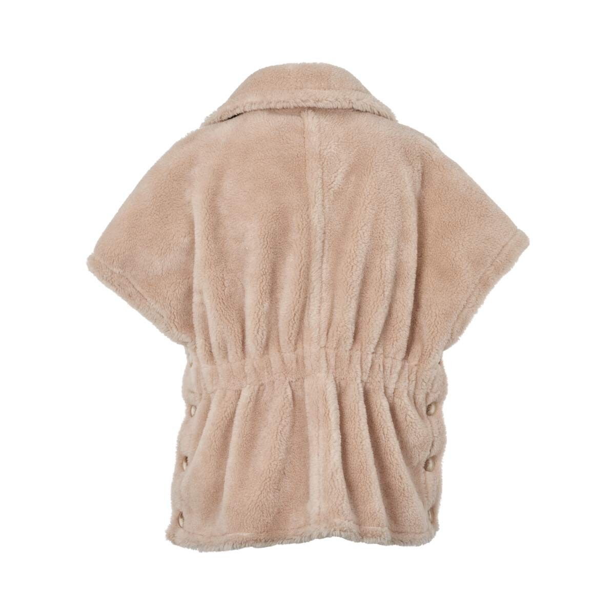Elvira Poncho | Lammwolle Beige