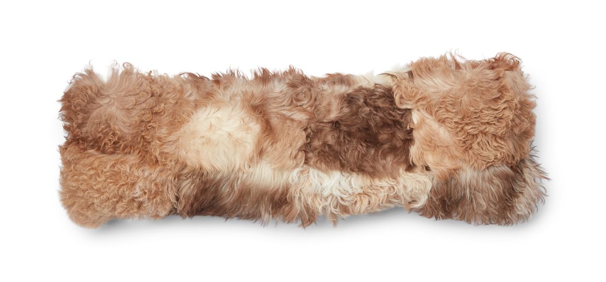 Lammfellkissen | Tigrado Lammfell | Italien Braun/Beige Mix