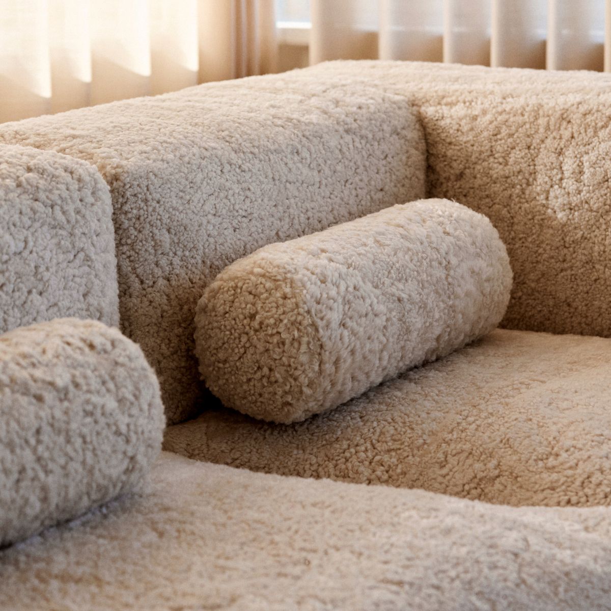 Bolsterkissen | Kurzhaar | Neuseeland | D20xL52 cm Anthrazit