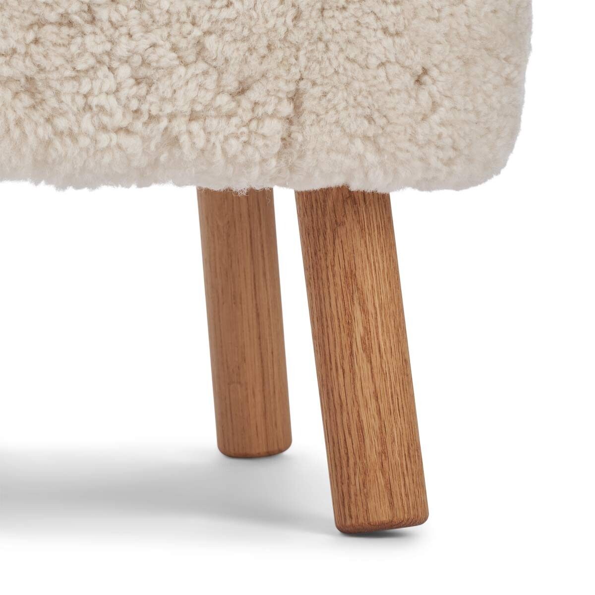 Emily Loungesessel | Kurzhaar | Design Möbel Perlweiß