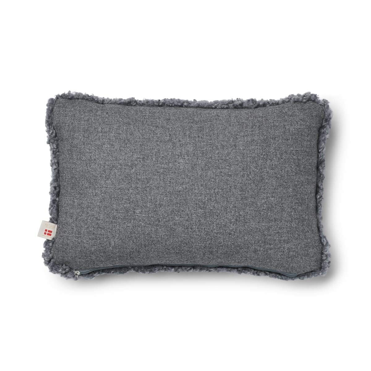 Lammfellkissen | Kurzhaar | Neuseeland | 100% Wolle | 52x52 cm | 34x52 cm Stein/Hellgrau