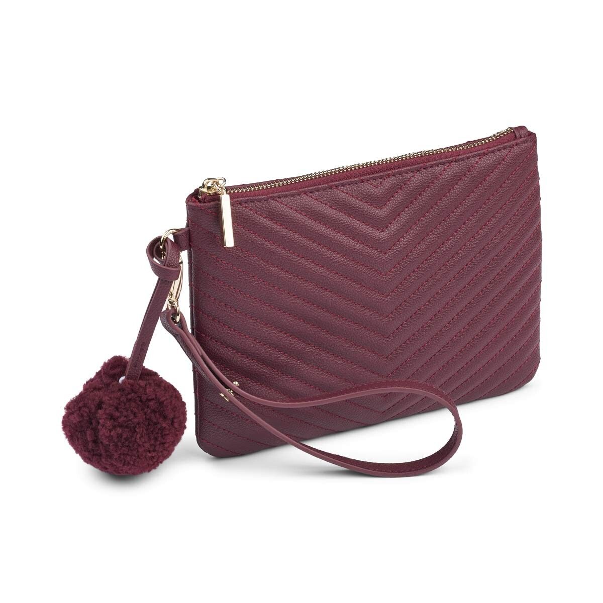 Helene Clutch | Lammleder Bordeaux
