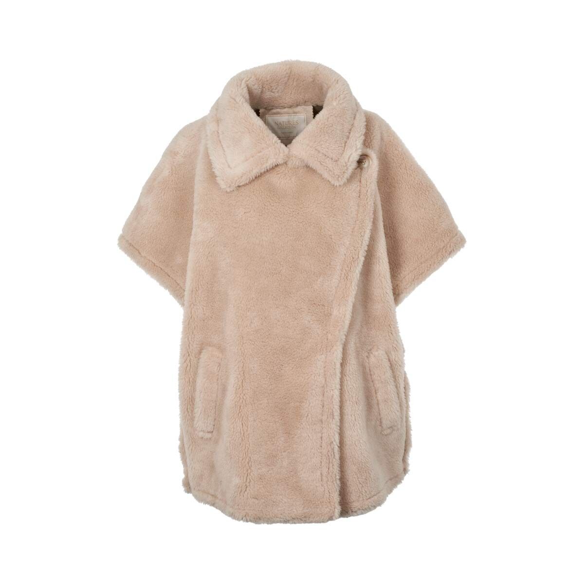 Antonella Poncho | Lammwolle Beige