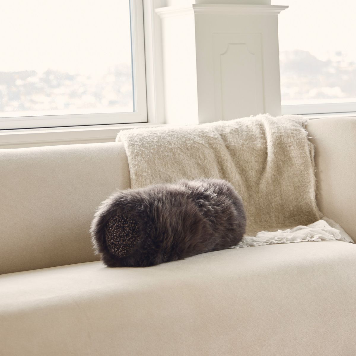 Coral Reefs Bolsterkissen | Langhaar, Kurzhaar | Neuseeland | D20xL52 cm Schwarz/Schwarz