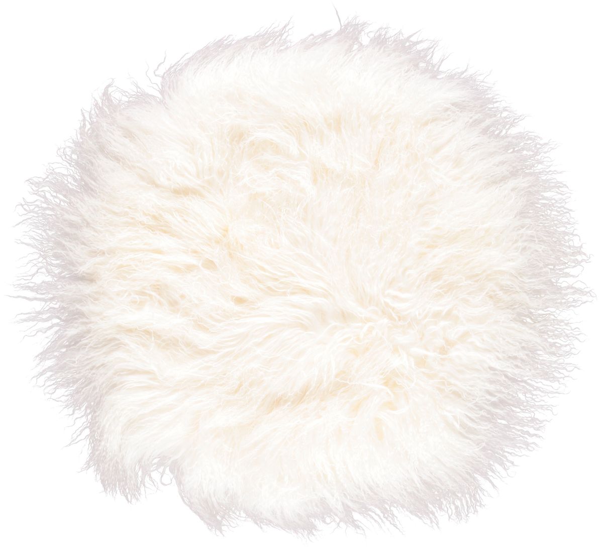 Lammfellkissen | Tibet | Rund | D38, D45 & D62 cm Weiß