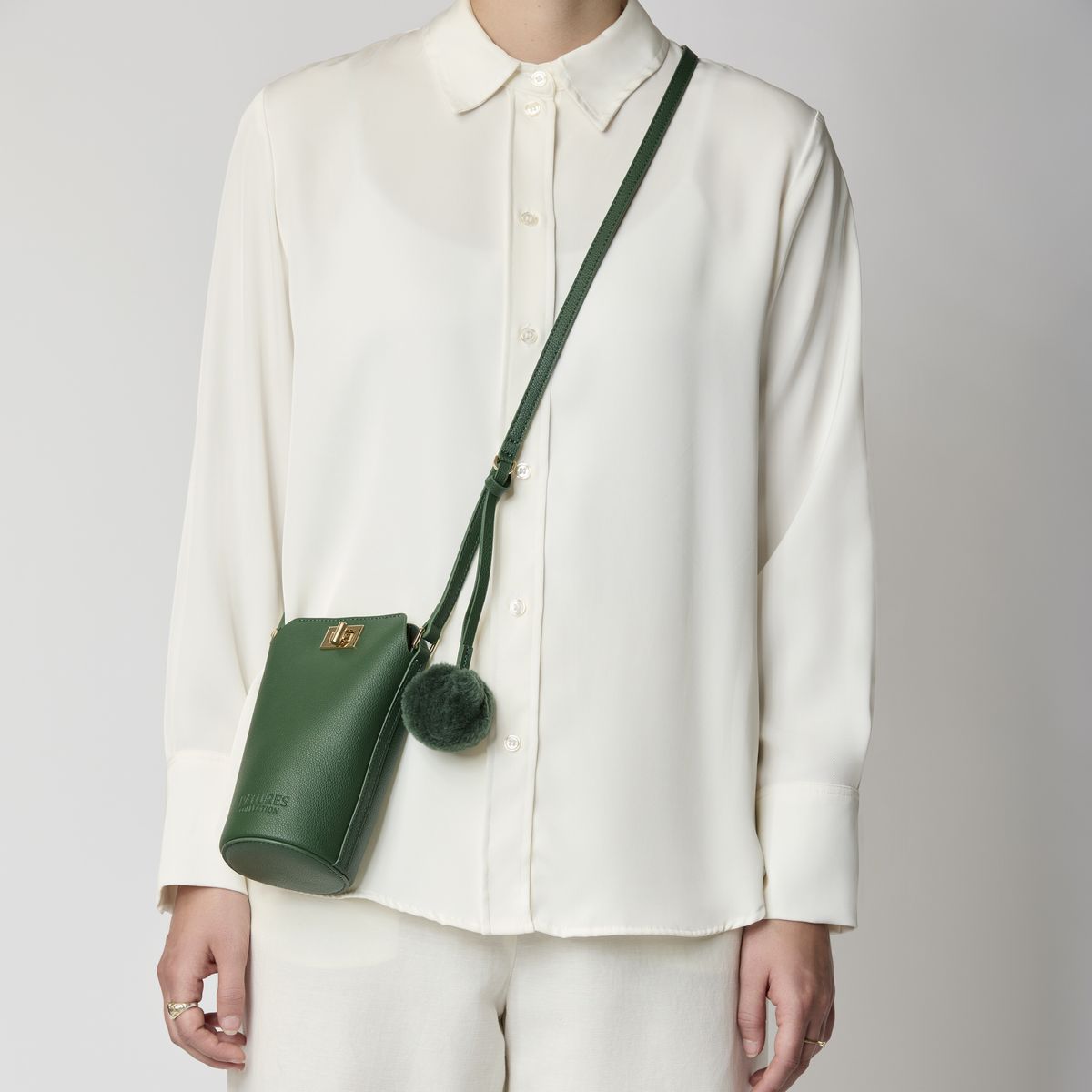 Adina Handytasche | Lammleder Antikgrün