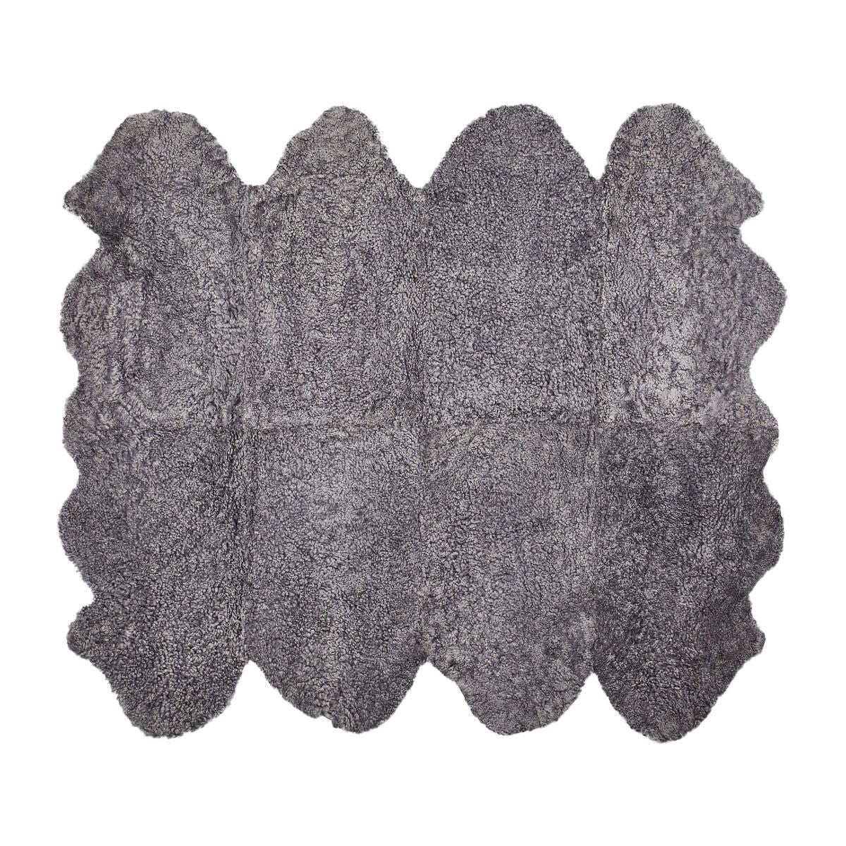 Lammfell Designerteppich | Kurzhaar | Neuseeland | 180x214 cm Hellgrau Schneespitze