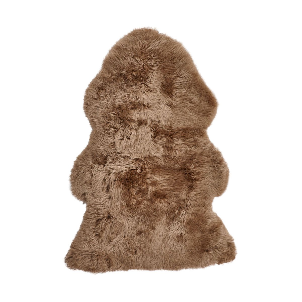 Lammfell | Langhaar | Neuseeland | 80x60 cm Taupe