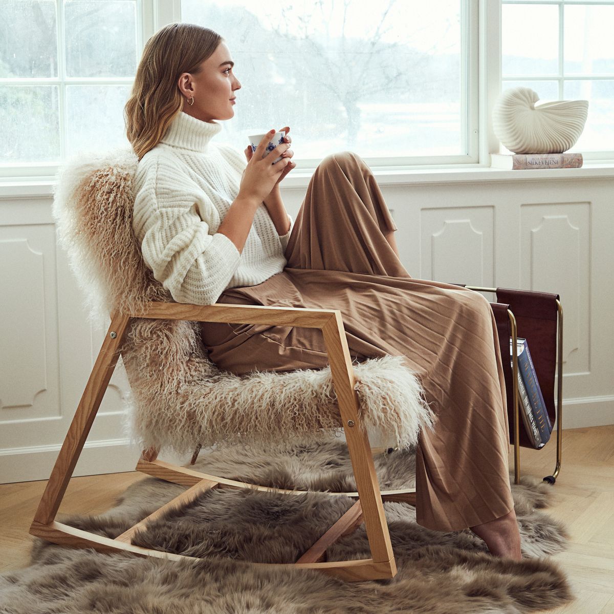 Schaukelstuhl | Tibet Eiche natürliches Öl