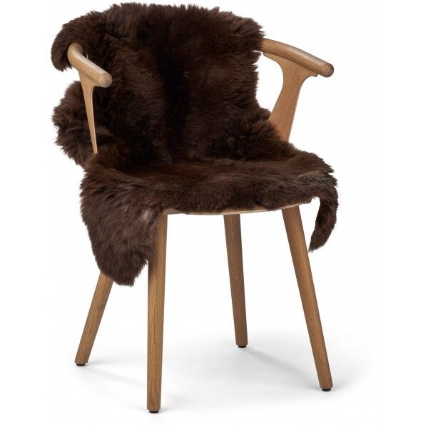 Lammfell | England | 90-100x60 cm Natürlich Dunkelbraun