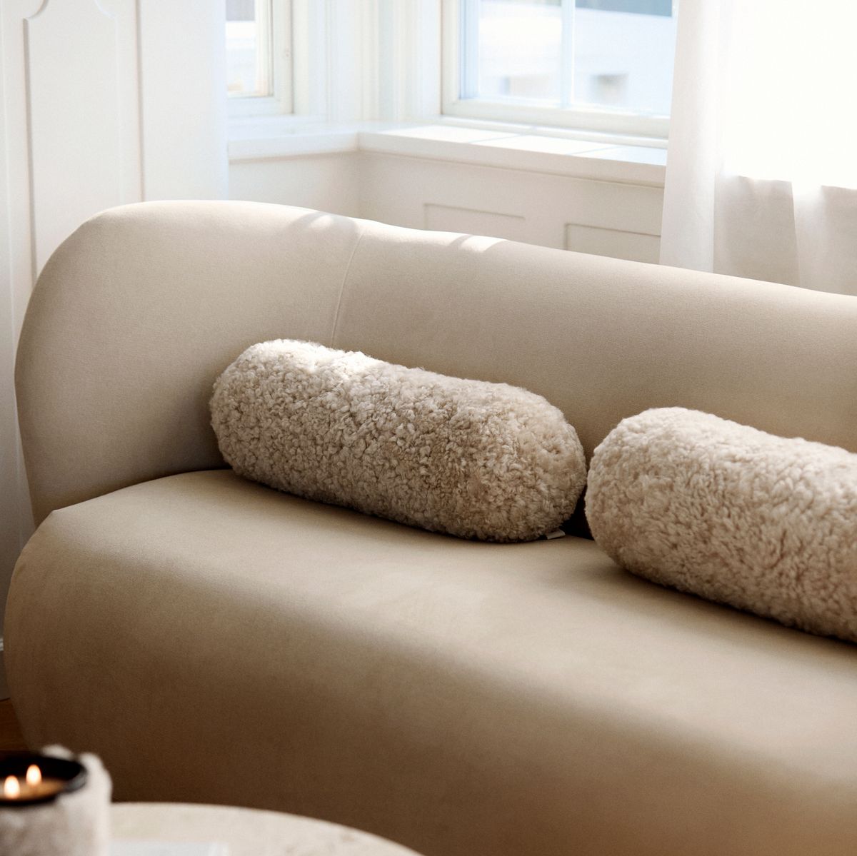 Bolsterkissen | Kurzhaar | Neuseeland | D20xL52 cm Anthrazit