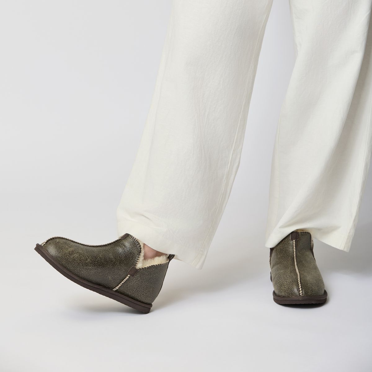 Unisex Boot | Nappa/Wildleder, Lammfell Kastanie